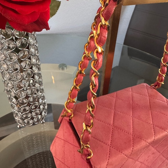 🌸100% Authentic Late 80’s Chanel Pink Leather bag🌸 - Picture 10 of 11